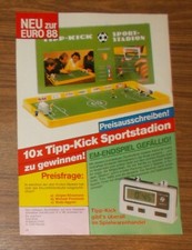 Seltene Werbung TIPP-KICK Sportstadion - Neu zur EURO 88 1988