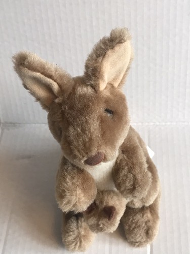 Grab a Jumbuck Kangaroo and Joey 8" Stuffed Plush Baby in Pouch Realistic Brown - Picture 8 of 10
