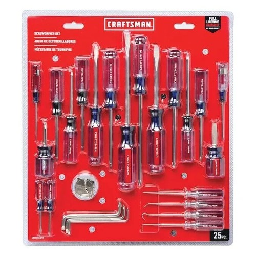CRAFTSMAN 25-Piece Acetate Handle Assorted Screwdriver Set CMHT65046