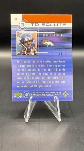 Terrell Davis SP 1999 Upper Deck TD Salute Insert Denver Broncos - Picture 2 of 2