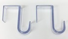 Bulldog Hardware 111587 Over Door Clear Robe Hook Hanger - 2Pk