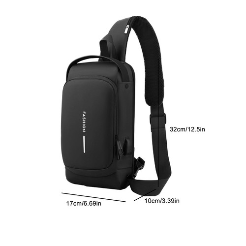 Umhängetasche Herrentasche Brusttasche Crossbody Schultertasche Sling-Bag Männer - Bild 24 von 27