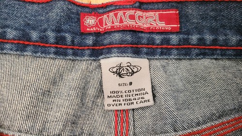 Girls Vintage Y2K 2000 Wide Leg Jeans - MACGIRL Masters of Architecture Sz 9 - Picture 11 of 17