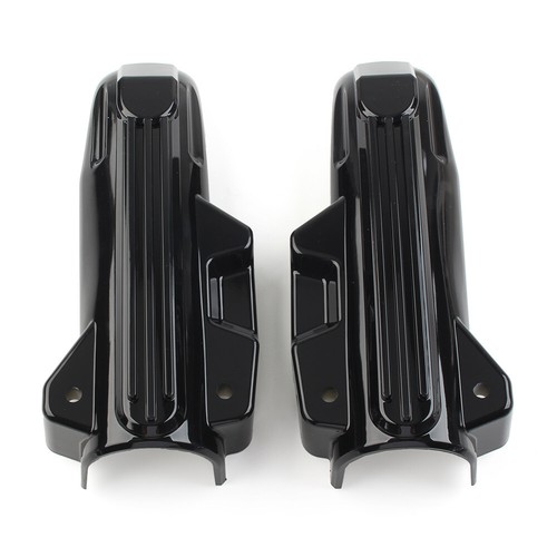 For Harley FLHR Electra Glide Road King 2014-2021 Lower Fork Covers Pair Black - Picture 4 of 5