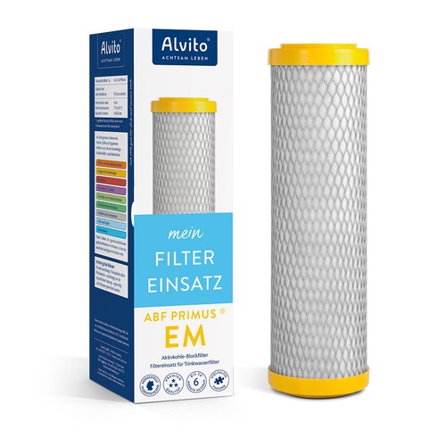 Alvito ABF Primus EM Blockfilter 3er Pack | Aktivkohlefilter Wasser | 0,45 µm - Bild 2 von 3