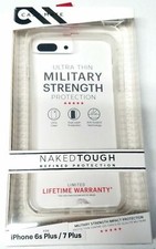 NEW Case-Mate NAKED TOUGH Clear iPhone 7+/6+/6s PLUS Case Thin Military Strength