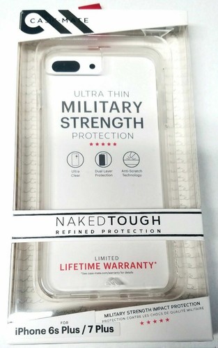 NEW Case-Mate NAKED TOUGH Clear iPhone 7+/6+/6s PLUS Case Thin Military Strength - Picture 1 of 2