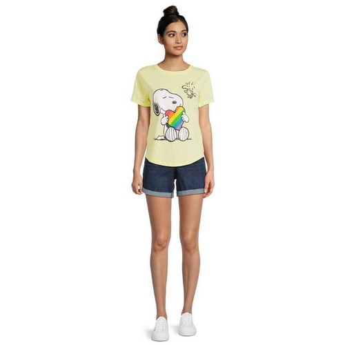 T-shirt Snoopy Juniors Arcobaleno gialla piccola - Foto 6 di 7