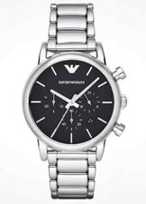 Emporio Armani Men's Silver Chronograph Watch AR1853
