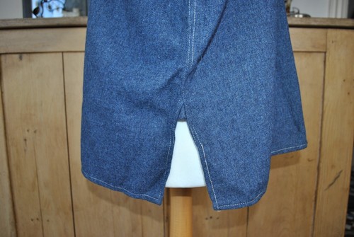 Men's Unisex Handmade Blue Woven Long Sleeve Kimono Style Shirt Top Size M - Picture 8 of 14