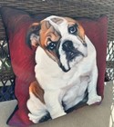 NEW L Pet Bull DOG Pup Puppy Home Decor Bed Pillow Lounge Dorm Art Red Black