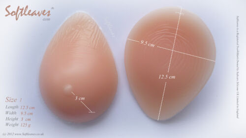 Softleaves Silicone Breasts Breast Form Set with Self Adhesive Tape and cover - Picture 13 of 18