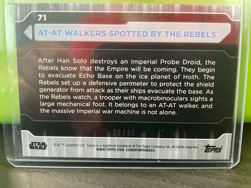 AT-AT Walkers Spotted By The Rebels 71 Green 2021 Battle Plans 30/99 - Picture 2 of 2