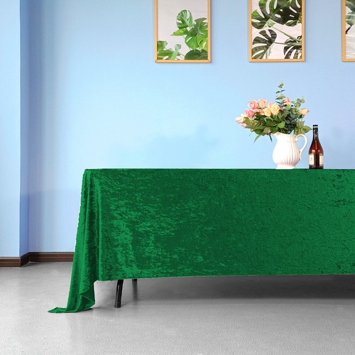 Premium Tischdecke Gecrushtes Polyester Samt Rechteckige Party Tischdecke - Bild 38 von 47