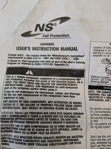NS Fall Protection Full Body Harness - Picture 12 of 12