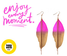 orecchini piume 02, idee regalo, regali natale, accessori moda, orecchini regalo