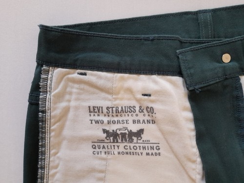 LEVI'S 511 TROUSERS 30 x 30 Forest Green Chinos Canvas Jeans Zip Fly White Tab - Picture 13 of 16