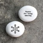 East of India porcelain pebble "Thanks for being amazing"  brand new gift