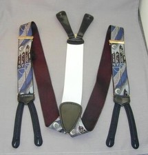 Trafalgar Night City Skyline LTD Edition Silk Braces Suspenders EXC