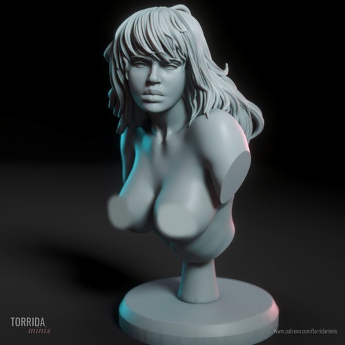 Bustos modelo de resina a escala impresos en 3D para niñas de fantasía, ciencia ficción de Torrida - Imagen 8 de 24