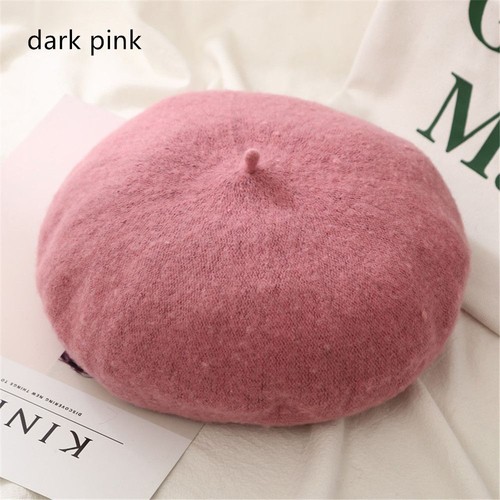 Beanie Winter Warm Flat Cap Hat Wool Beret Cap Autumn Beret Hat Felt Berets - Afbeelding 27 van 36