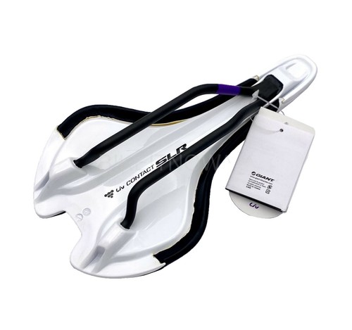 Giantt Liv Contact SLR Women Upright Bicycle Saddle White w/ Carbon Rails - Picture 6 of 10