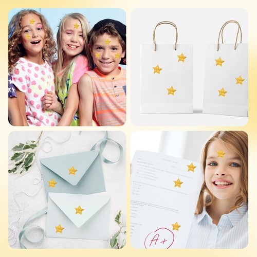 500 Pcs 1 Inch Gold Metallic Foil Stickers for Kids Reward Bahavior Chart - Bild 2 von 7