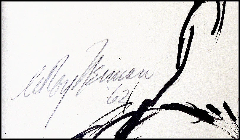 Retrato de juego LeRoy Neiman pintura gouache original firmado Londres Inglaterra Foto 3 de 4