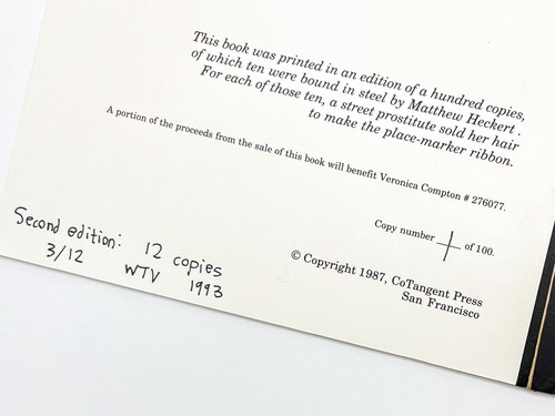 William T Vollmann / THE CONVICT BIRD Signed 1993 - Picture 3 of 5