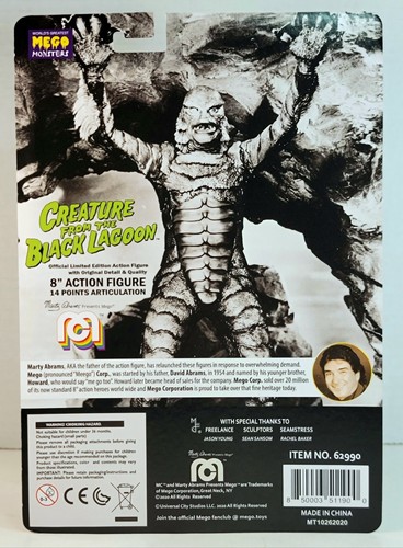 CREATURE FROM THE BLACK LAGOON MEGO 2020 8" ACTION FIGURE UNIVERSAL MONSTERS  - Picture 3 of 20
