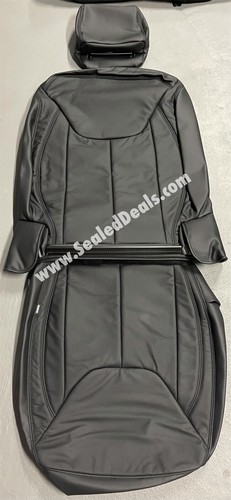 Black Leather Seat Covers For 2013 2014 2015 2016 2017 Jeep Wrangler JK JKU 4 Dr - Picture 5 of 12