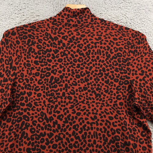 Ava & Viv Long Sleeve Blouse Top Womens 2XL Multicolor Animal Print Mock NEW - Picture 11 of 21