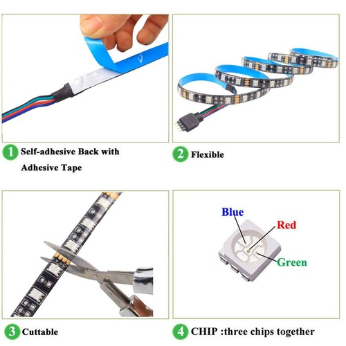 5050 RGB LED Streifen Stripe Lichtband 1M-30M Lichtleiste Smart Home APP dimmbar - Bild 9 von 12