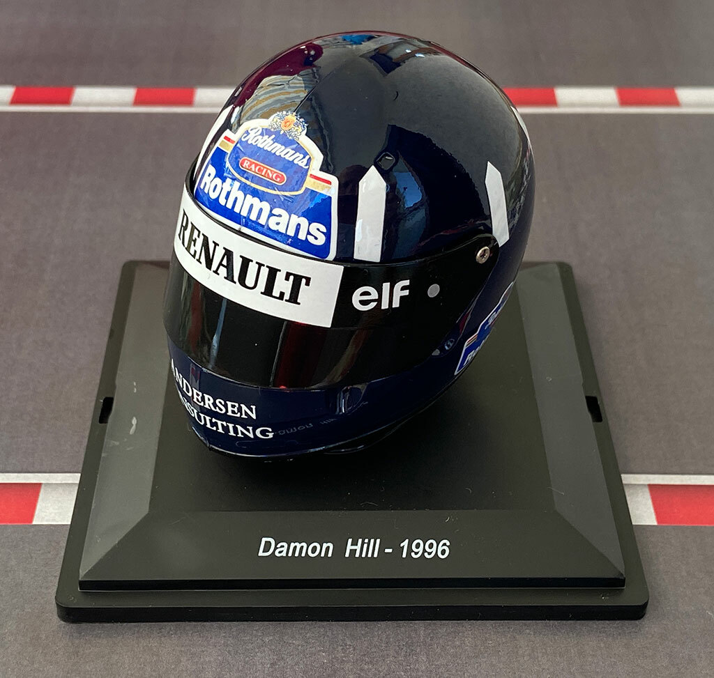 NEW RARE 1:5 Casco Helmet DAMON HILL 1996 F1 W. CHAMPION