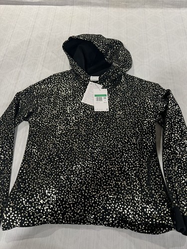 NWT Nike Sportswear Black and Silver Pullover Hoodie Girl's Size XL - 第 1/4 張圖片