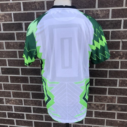 Nigeria MNT 2021 Nike Soccer Jersey Green White Geometric Print Vaporknit XL - Picture 4 of 12