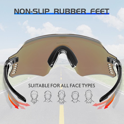 Fahrrad Sonnenbrille Herren Damen Sport Fahrrad Brille UV-Schutz Laufbrille - Bild 9 von 25