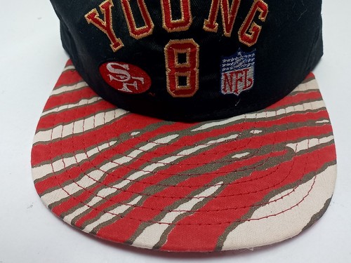 VINTAGE ZUBAZ San Francisco 49ers Logo Steve Young NFL football Snapback Hat Cap - Picture 4 of 13
