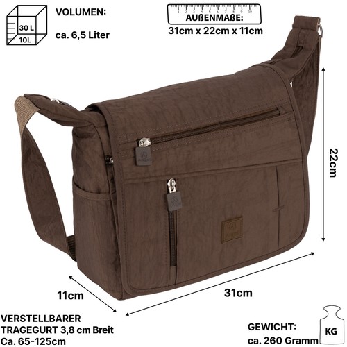 Damen Tasche Schultertasche Umhängetasche Crossover Bag Shopper - Bild 32 von 84
