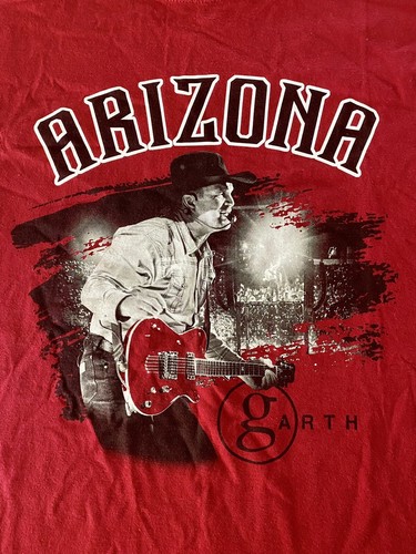 Garth Brooks Shirt Mens XL Red Black Arizona Stadium Tour Concert Band Tee - Bild 3 von 6