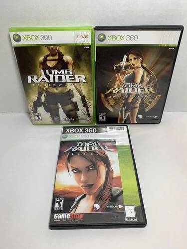 Tomb Raider Xbox 360 Collection Lot Anniversary Legend Underworld - Good Disks