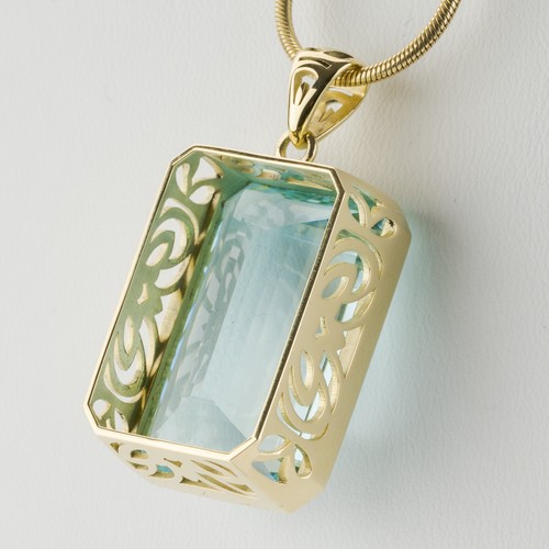 Anhänger aus 585er Gold mit Aquamarin - Bild 10 von 12