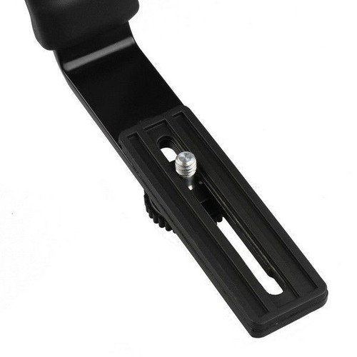 Aluminum L-bracket w 2 Hot Shoe Mount F Video LED Light Camera Flash Camcorder - Picture 9 of 12