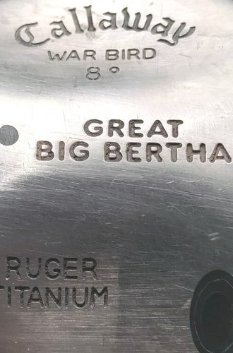Callaway Great Big Bertha War Bird Ruger Titanium 8* Driver Firm Graphite Shaft - Picture 11 of 11