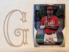 Alfredo Duno, Cincinnati Reds, 2023 1st Bowman Chrome Mojo Refractor BCP-238🇬