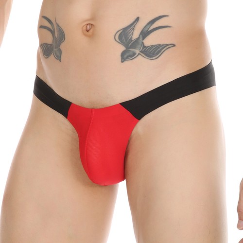 Men Ice Silk Seamless Briefs Patchwork Low-rise Underwear Bulge Pouch Underpants - Picture 10 of 20