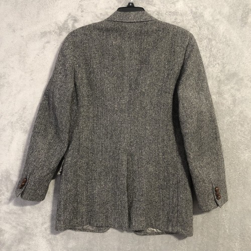 Giacca blazer giacca tuta cappotto sportivo spina di pesce nero Stanley vintage 40R nero USA - Foto 3 di 13