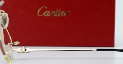 CARTIER Brille Solid White Gold Echt 750er 14 Karat T Eye H 53-18 Rimless France - Bild 12 von 18