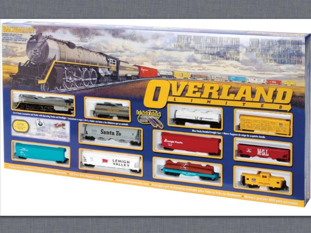 BACHMANN 1 87 HO SCALE OVERLAND LIMITED DC TRAIN SET W LARGE OVAL