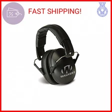 Walker's Game Ear Low Profile Folding Muff, Black